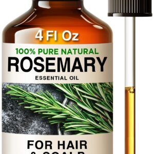 Kukka Rosemary Oil for Hair - 100% Natural Rosemary Hair Oil - Rosemary Essential Oils for Skin, Diffuser & Aromatherapy - Soap Making & DIY (4 Fl Oz).