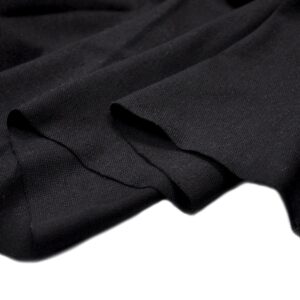 Linen Pre-Cut Qilting Fabric by The Yard Entelare(Black,2yds)