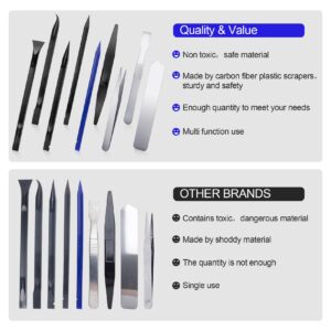 OIIKI Small Plastic Scraper Tools for Stickers Removal Paint Cleaning 9pcs, Narrow Scratch Tool Paint Scraper Tool, Multi-Purpose Non-Scratch Labels Cleaning Tool for Oil Stains, Food, Dirt