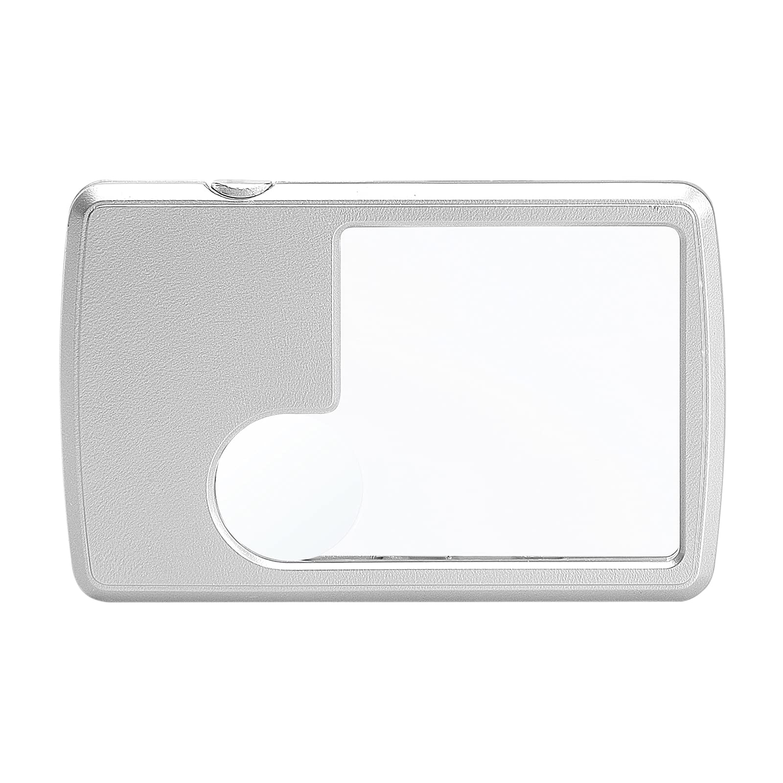 Pocket Magnifying Glass 30X & 60X LED Lighted Magnifier Slide Out Magnifying Glass Handheld Reading Magnifier Square Magnifying Loupe for Jewelry Stamps Watches Crafts Textile (Silver)