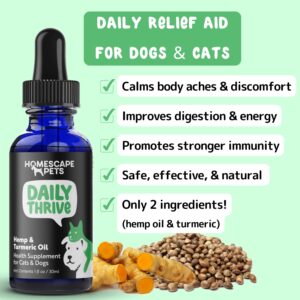 Homescape Pets Bundle - Mussel Mobility + Daily Thrive Pet Supplements for Arthritis, Hip and Joint Mobility and Help Calm Aches & Improve Immunity - for Dogs and Cats