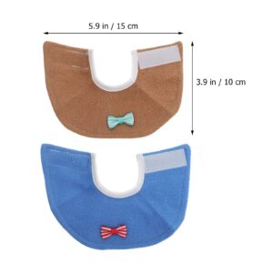 2 Pcs Collar Puppy Cone Bird Safety Neck Cover Bird Neck Brace Bird Neck Cone Bird Neck Protector Parrot Recovery Cone Parakeet Bird Neckbands Pet Felt Cloth