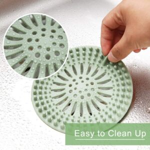 Hair Catcher Durable Silicone Hair Stopper Shower Drain Covers Easy to Install and Clean Suit for Bathroom Bathtub and Kitchen 5 Pack