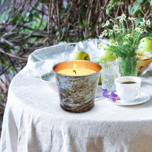 4 Pack Citronella Candles Outdoor and Indoor, 7Oz Soy Wax Candle in Medium Bucket for Patio Ledge Garden Yard Beach