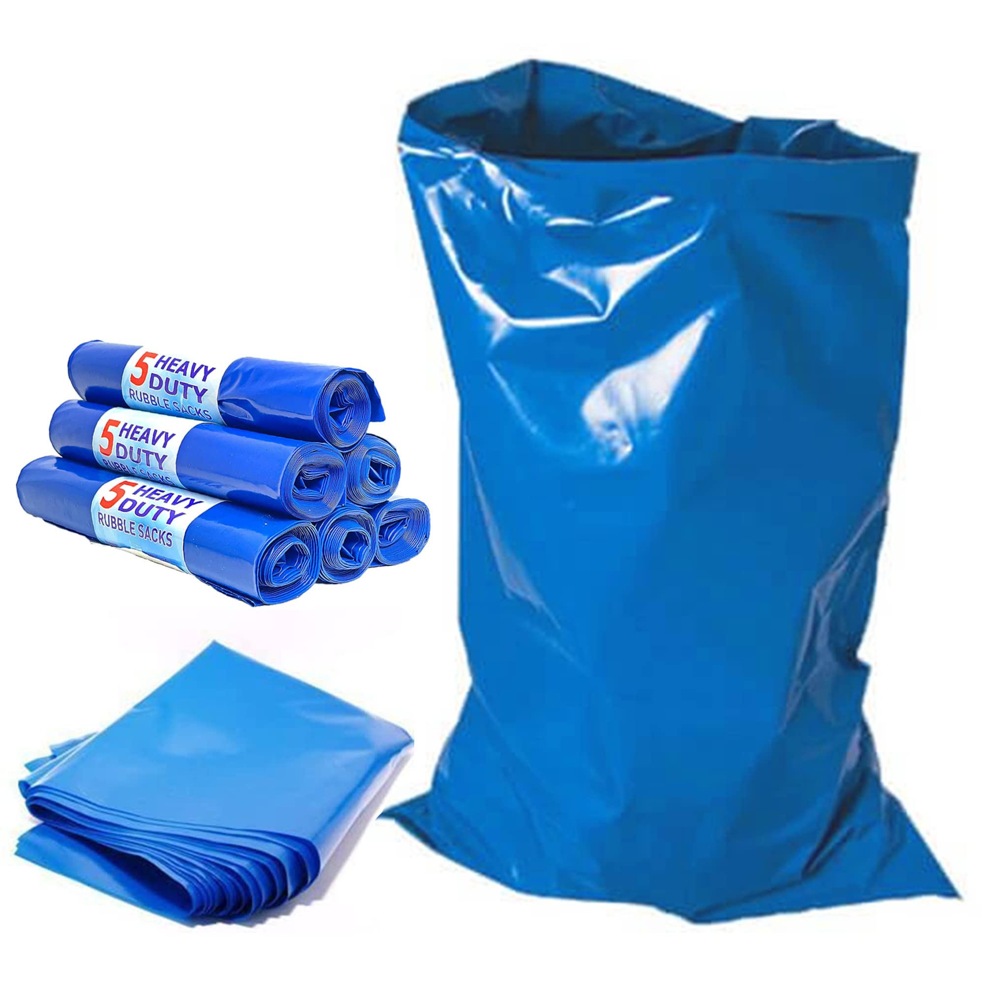 HOMESmith Large Heavy Duty Rubble Blue Sacks Builders and DIY Choice Rubble Bags - Pack of 25