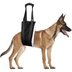 petbobi dog sling for large dogs hind leg support, dog hip harness support to help lift the rear legs for older dogs and dogs with limited mobility, suitable for extra large unisex dogs black