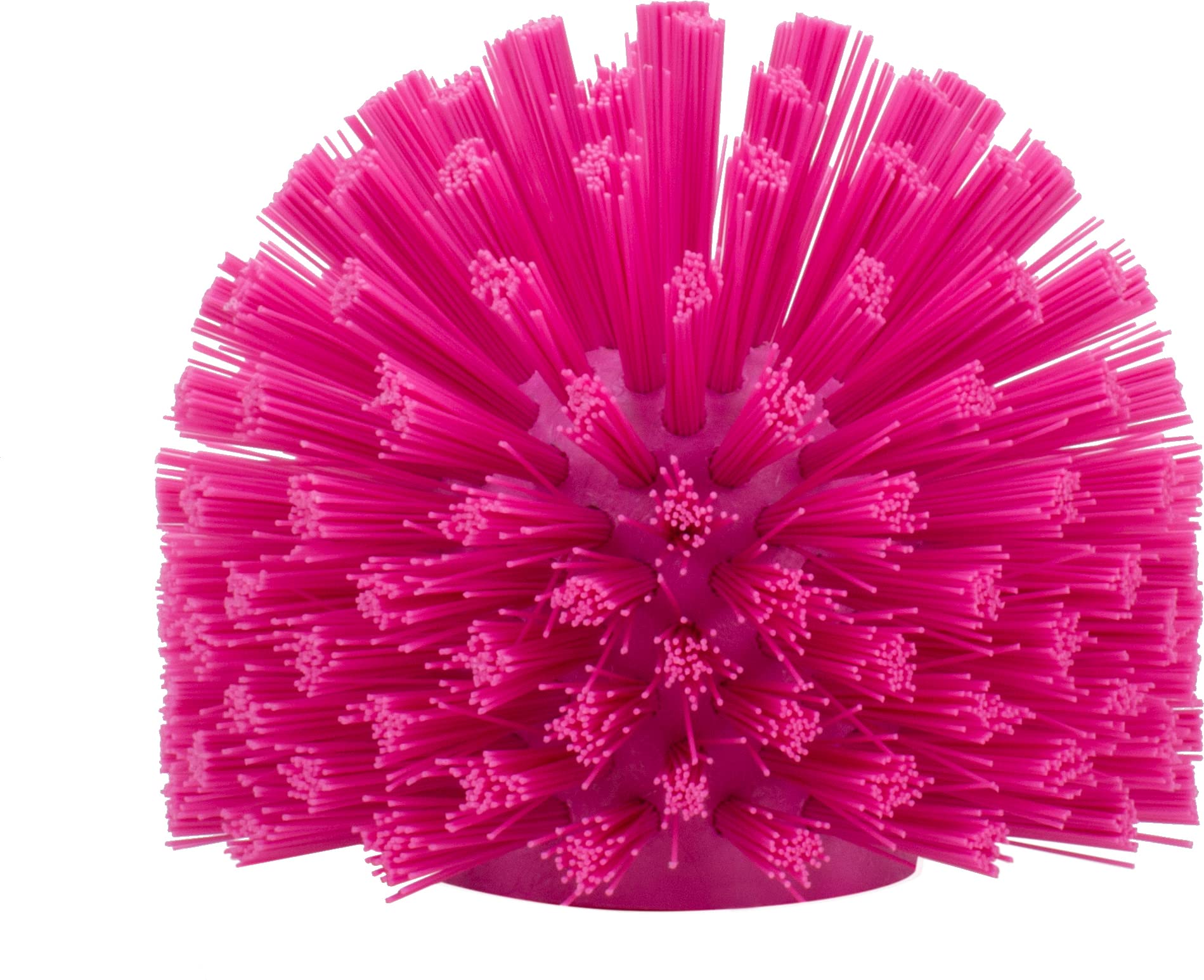 SPARTA Industrial Tank Brush Head Pipe Brush Head, Drain Brush with 3/4" Thread Hole (Handle Not Included) for Commercial Use, Plastic, 5 x 3.9 Inches, Pink, (Pack of 2)