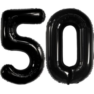 katchon, big black 50 balloon number - 40 inch | 50th birthday decorations men | black 50th birthday balloons, black 50th balloons | 50th halloween birthday balloon | 50th birthday decorations for men