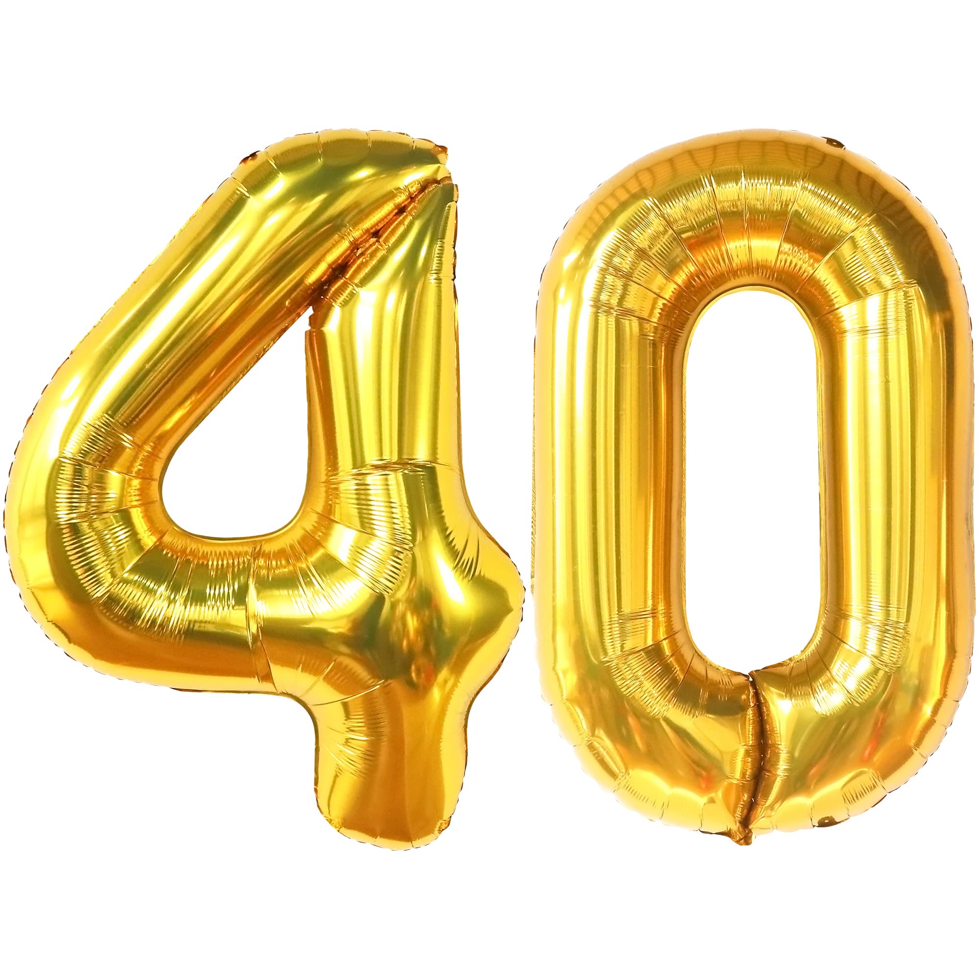 KatchOn, Gold 40 Balloon Numbers - Big, 40 Inch | Gold 40th Birthday Decorations for Men | Gold 40th balloons, 40th Birthday Balloons for 40th Birthday | Happy 40th Birthday Decorations for Women Gold