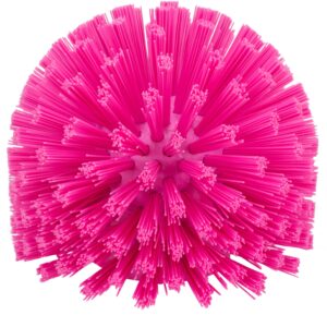 SPARTA Industrial Tank Brush Head Pipe Brush Head, Drain Brush with 3/4" Thread Hole (Handle Not Included) for Commercial Use, Plastic, 5 x 3.9 Inches, Pink, (Pack of 2)