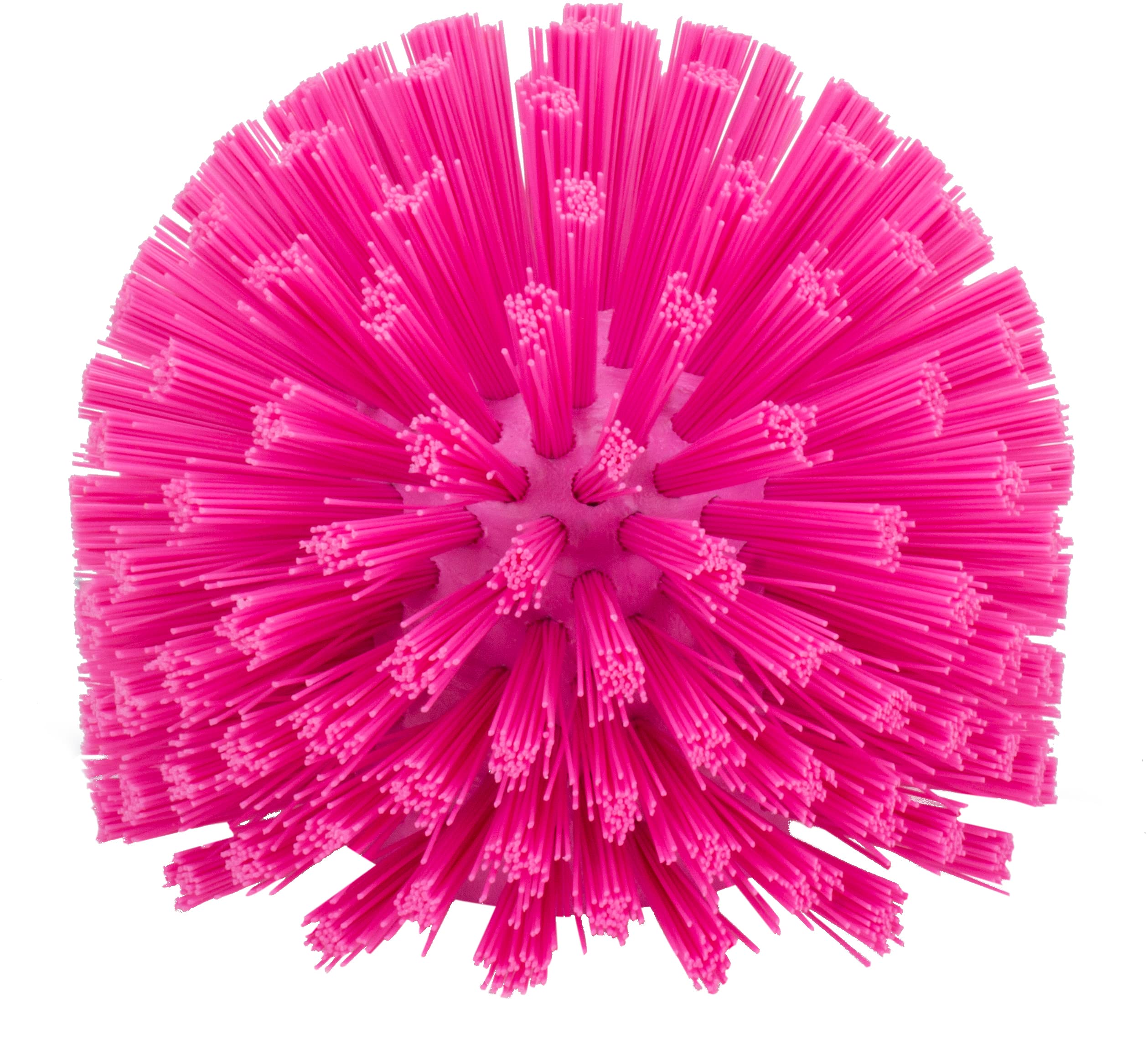 SPARTA Industrial Tank Brush Head Pipe Brush Head, Drain Brush with 3/4" Thread Hole (Handle Not Included) for Commercial Use, Plastic, 5 x 3.9 Inches, Pink, (Pack of 2)