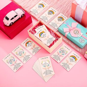 Zonon 40 Sets Little Heart Pocket Hug Token Metal Heart Token Hug Card Greeting Cards Keepsake for Friends Colleagues Family Distance Social Present During Lockdown (Silver)