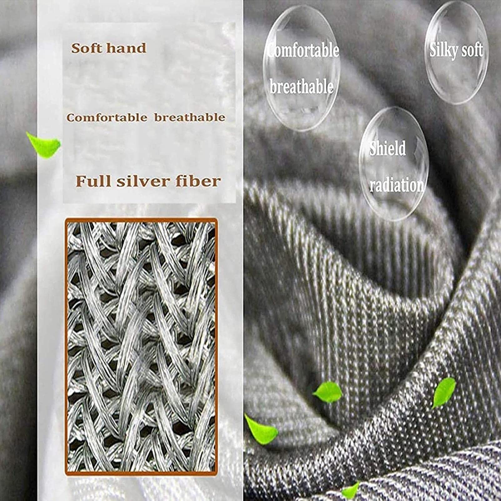 Wzglod Anti Radiation Silver Fiber Fabric Conductive Faraday Cloth EMI RFID Protection Material for Clothes Making Or RF/EMI/EMF/LF Blocking/Shielding,5m/196.85in (Size : 4m/157.48in)