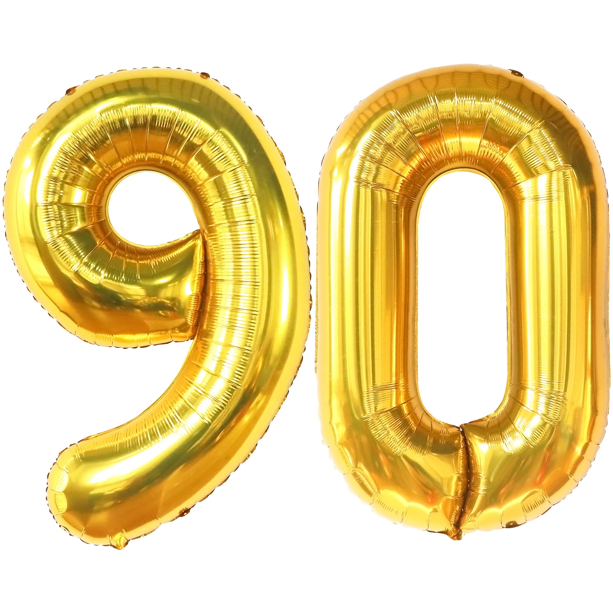 KatchOn, Big Gold 90 Balloon Number - 40 Inch | Gold 90th Birthday Balloon, 90th Birthday Decorations | Number 90 Birthday Balloon | 90th Birthday Balloons, 90th Birthday Party Decor