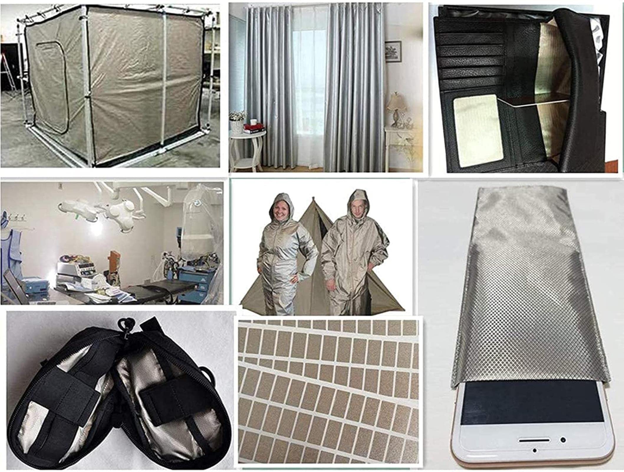 Wzglod Anti Radiation Silver Fiber Fabric Conductive Faraday Cloth EMI RFID Protection Material for Clothes Making Or RF/EMI/EMF/LF Blocking/Shielding,5m/196.85in (Size : 4m/157.48in)