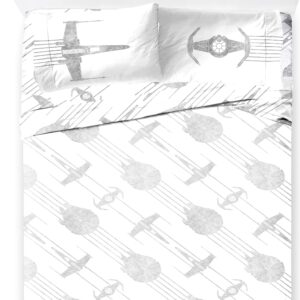 Jay Franco Star Wars Falcon Schematics Queen Size Sheet Set - 4 Piece Set Super Soft and Cozy Kid’s Bedding - Fade Resistant Microfiber Sheets