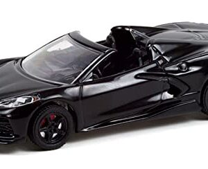 Collectibles Greenlight 37240-D Barrett-Jackson,Series 8 - 2020 Chevy Corvette C8 Convertible (Lot #3003) - Black with Adrenaline Red Interior 1/64 Scale