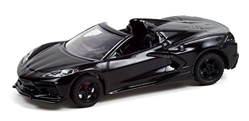 Collectibles Greenlight 37240-D Barrett-Jackson,Series 8 - 2020 Chevy Corvette C8 Convertible (Lot #3003) - Black with Adrenaline Red Interior 1/64 Scale