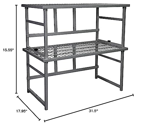 Origami R1 Pantry Shelves Heavy Duty Shelving, Metal Storage Shelves, Garage Storage Rack, Shelf Organizer, Shelving Unit, Garage Organization, Kitchen Storage Shelves (Pewter, R1)