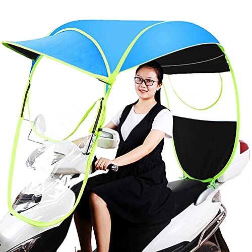 YUANXIN E-bike Carport Awning Canopy Storage Battery Car Motorcycle Rain Shelter The Rain Transparent Umbrella Rain Shed Rain Shelter Umbrella Carport (blue)