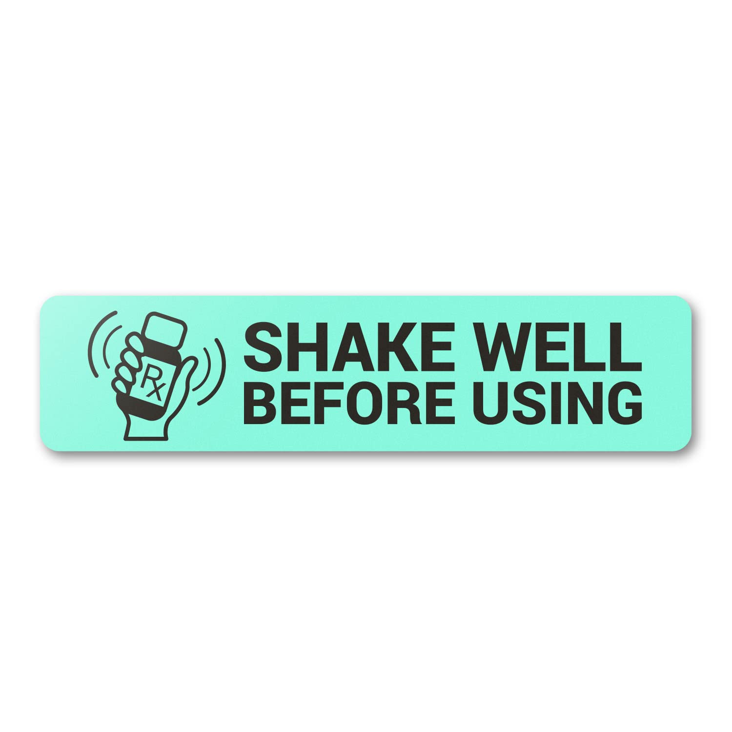 600 Shake Well Before Using Stickers, 0.4 x 1.7 Inch - Shake Well Before Label for Veterinary/Healthcare/Pharmacy/Medical Instruction Labels, Lt Blue - 2 Packs of 300 Medical Rx Labels