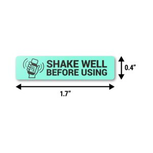 600 Shake Well Before Using Stickers, 0.4 x 1.7 Inch - Shake Well Before Label for Veterinary/Healthcare/Pharmacy/Medical Instruction Labels, Lt Blue - 2 Packs of 300 Medical Rx Labels