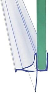 frameless shower door bottom seal shower sweep with drip rail for 1/4" glass,36" long, vinyl, clear