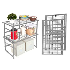 origami r1 pantry shelves heavy duty shelving, metal storage shelves, garage storage rack, shelf organizer, shelving unit, garage organization, kitchen storage shelves (pewter, r1)