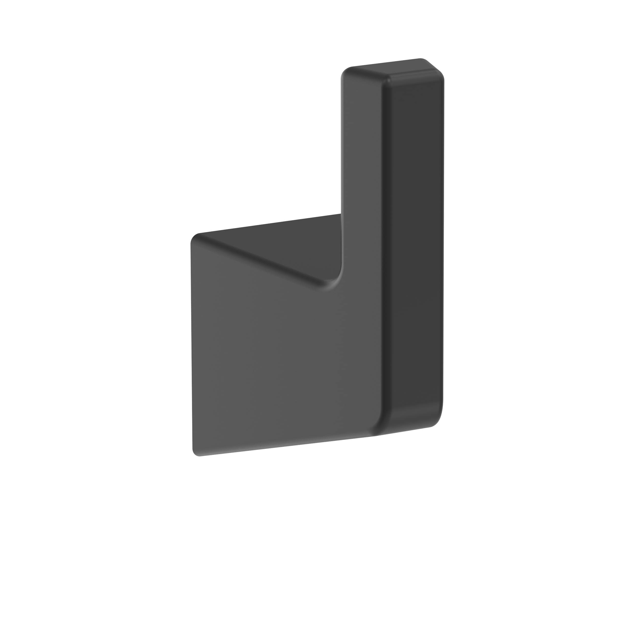 Amerock BH36000MB | Matte Black Single Robe Hook | 3-9/16 in. (90 mm) Length Towel Holder | Blackrock | Towel Hook for Bathroom | Bathroom Hardware | Bath Accessories