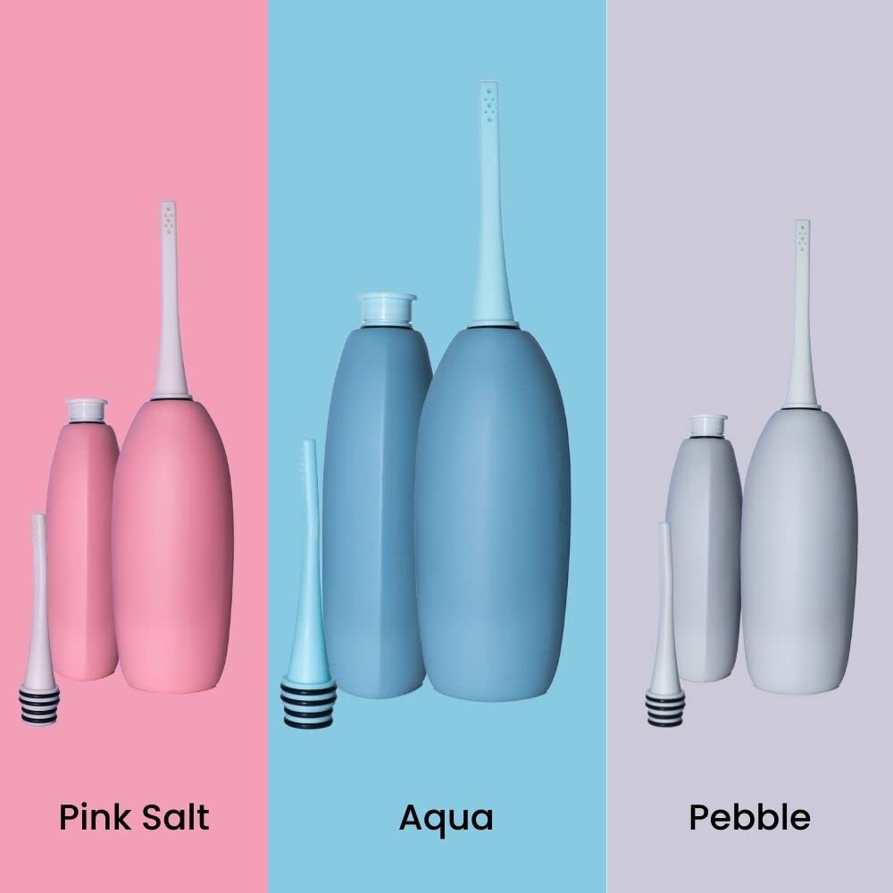 BIDOO The Universal, Portable Bidet (Pink Salt) with Cap and Travel Bag l Replaces Wet Wipes and Shower Toilet l Peri Bottle for Postpartum l Elder Care l New Moms l Pre and Post-Intimacy