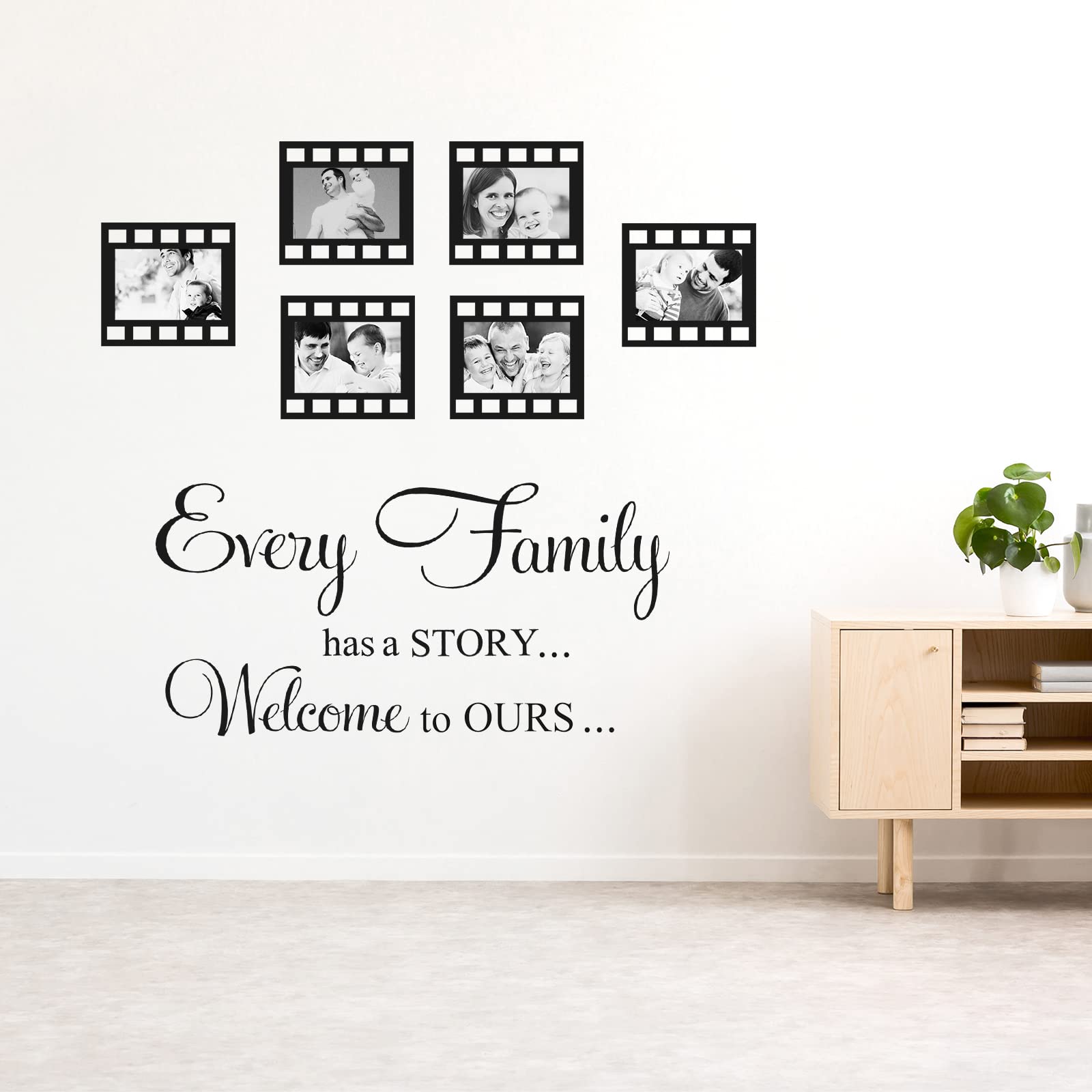 Family Wall Stickers Contains 12 Pieces of Picture Frames, Every Family Has a Story Family Wall Stickers Our Family is a Circle Wall Stickers for Living Room Wall Stickers Decor