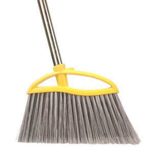 gloffer outdoor angle broom heavy duty with long handle stiff bristles for garage garden commercial and industrial