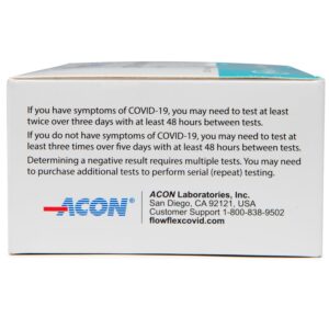 Flowflex COVID-19 Antigen Home Test kit, 1 Pack, 5 Tests Total. FDA EUA Authorized OTC at-Home Self-Test, Non-invasive Nasal Swab, Easy to Use and No Discomfort, Results in 15 Minutes