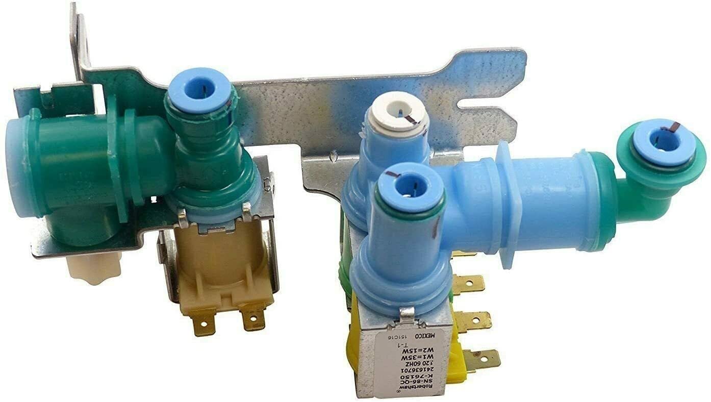 Refrigerator Water Valve Genuine OEM PARTS K-76150 242252702, 240531101, 241734301, 241734302, 240321801, 240505101, 240505102, 240508101, 240508102, 2692163, PS7784018