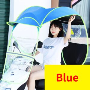 YUANXIN E-bike Carport Awning Canopy Storage Battery Car Motorcycle Rain Shelter The Rain Transparent Umbrella Rain Shed Rain Shelter Umbrella Carport (blue)