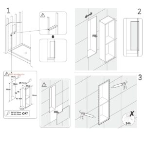 Sunrosa Black Shower Niche Stainless Steel, Ready for Tile, Waterproof 11.8" x 23.6" Bathroom Recessed Niche with 1 Divider, Organizer Storage for Shampoo & Toiletry Storage