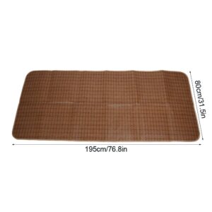 EBTOOLS Foldable Rattan Summer Sleeping Mat, 195x80cm, Non-slip, Durable, Foldable, Good Air Permeability, Ideal for Home, School, Dormitory