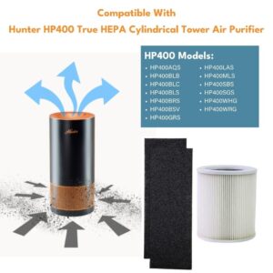 Filter-Monster – Replacement HEPA Filter Value Pack – 2 Pre-Filters and 1 True HEPA Filter - Compatible with Hunter HP400 Air Purifier and H-HF400-VP Filter