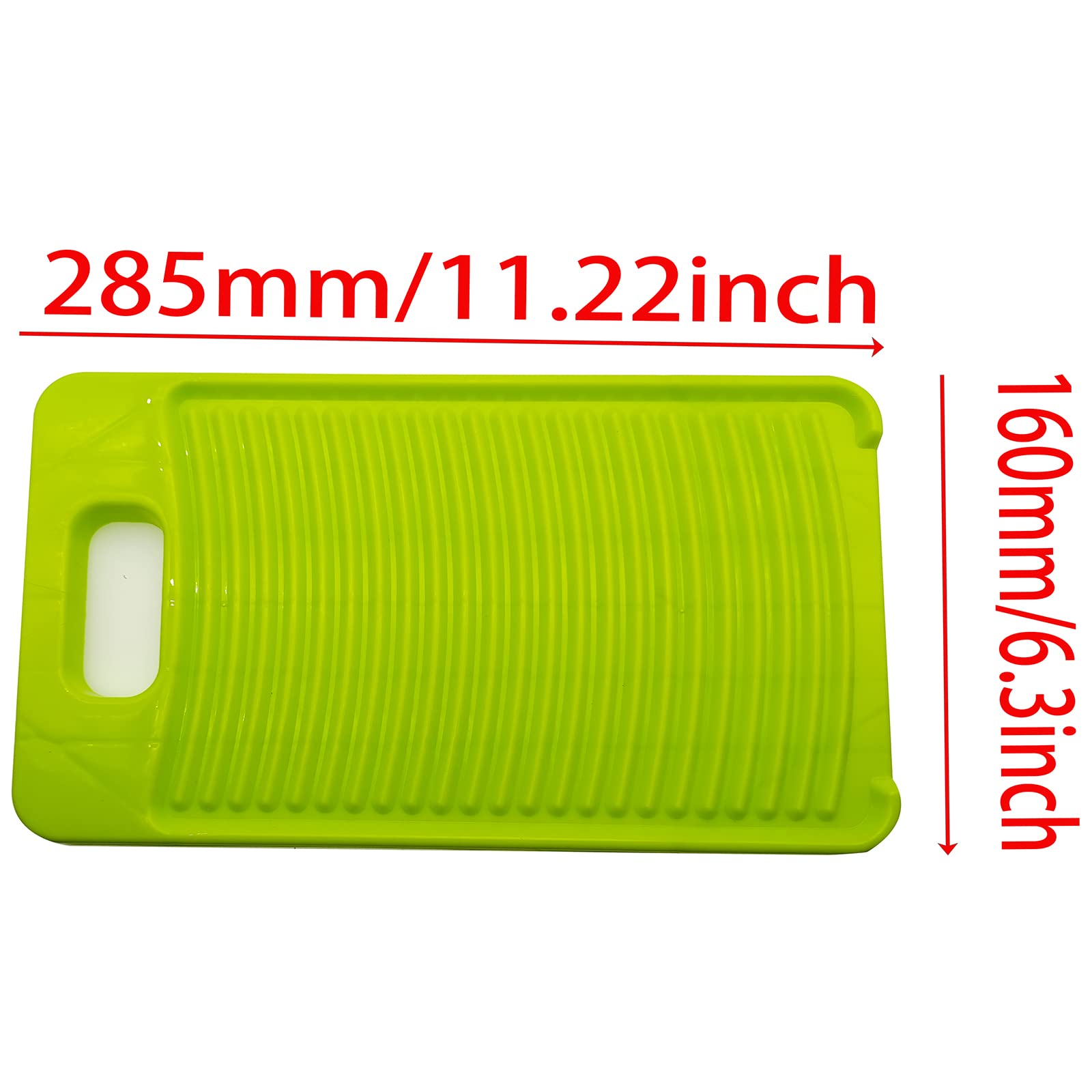 GWYAN 11 Inch Antiskid Mini Washboard Plastic Washing Board Household for Students/Kids Clothes Clean Laundry (Green)