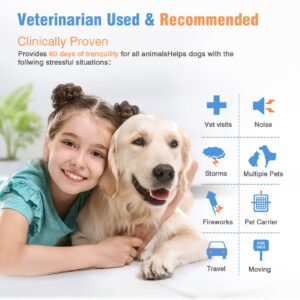 Calming Collar for Dogs 4 Packs Pheromone Collar 60 Days Use, Dog Anxiety Relief Separate Design Suitable for Various Small Medium Large Dog Relax Dog Calming Collar, Adjustable Size 25 Inches