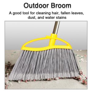 Gloffer Outdoor Angle Broom Heavy Duty with Long Handle Stiff Bristles for Garage Garden Commercial and Industrial