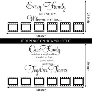 Family Wall Stickers Contains 12 Pieces of Picture Frames, Every Family Has a Story Family Wall Stickers Our Family is a Circle Wall Stickers for Living Room Wall Stickers Decor