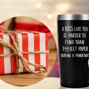 A Boss Like You is Harder To Find Travel Mug Tumbler.Funny Boss Day,Office Gifts.Moving Appreciation Retirement Birthday Christmas Gifts For Men Women Boss Boss Lady From Employees(20oz Black)