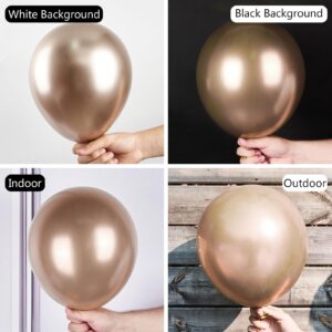 PartyWoo, 50 pcs Champagne Gold Metallic Balloons, 12 Inch, Non-Toxic, Event Planners, Party Hosts, Birthday, Wedding Decorations