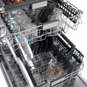 ZLINE 24" Monument Series 3rd Rack Top Touch Control Dishwasher in Custom Panel Ready with Stainless Steel Tub, 45dBa (DWMT-24)