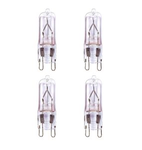 satco s4621/04 g9 double loop halogen light bulb, 35 watts, clear, 4-pack