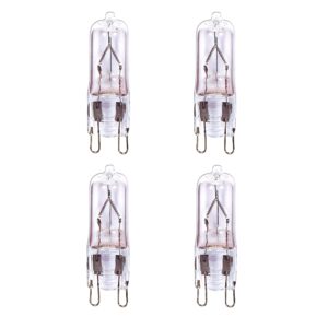 Satco S4621/04 G9 Double Loop Halogen Light Bulb, 35 Watts, Clear, 4-Pack