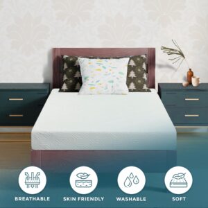 Viscologic Econo 6" Twin/Single Size Mattress in a Box Cool Resilient Medium Firm Flippable Foam | for Everyone, Kids to Adults | Use with Bunk Bed/Trundle/Platform Bed | CertiPUR-US® Certified