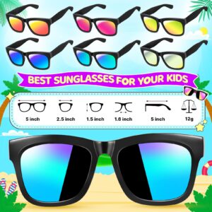 INNOCHEER Kids Sunglasses Bulk, 24 Pack Party Favors Sunglasses for Kids, Neon kids sunglasses party favors for Pool Party Beach Party Birthday Graduation Party Supplies, Goody Bag Favors for Kids