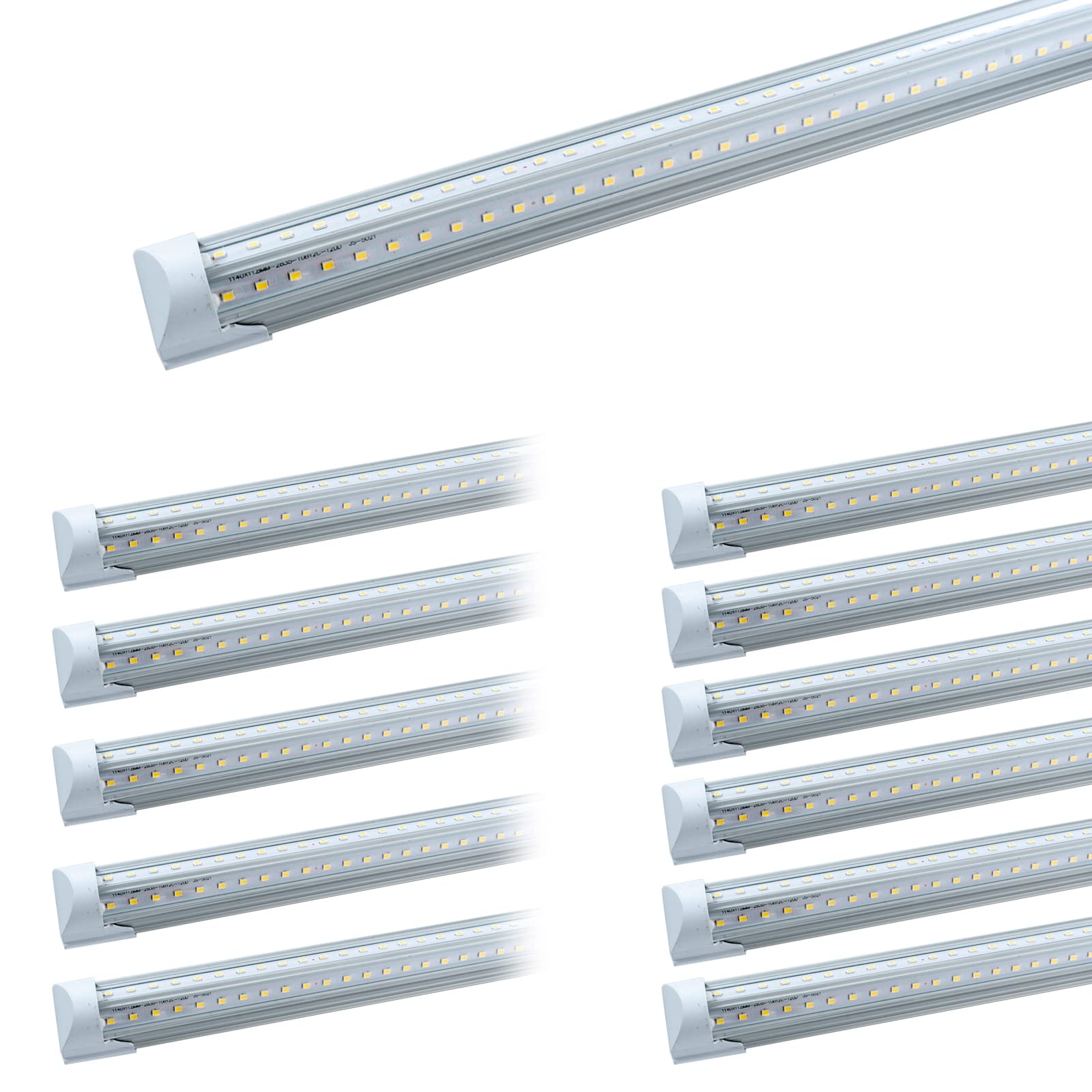 MKUJOO 12 Pack 4FT 40W LED Shop Light, V Shape Integrated T8 LED Tube Light, 6000K Super Bright White,high Output Linkable with Plug for Garage, Workshop,Basement,Warehouse